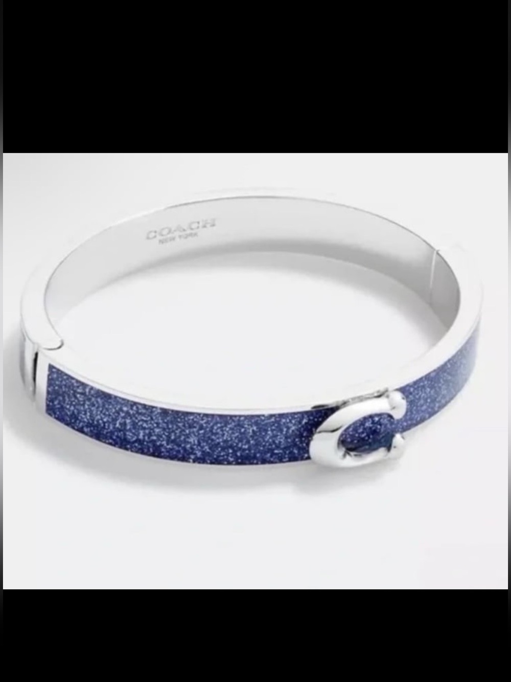 Coach C Logo Hinged Bangle Bracelet NWT - Picture 3 of 12